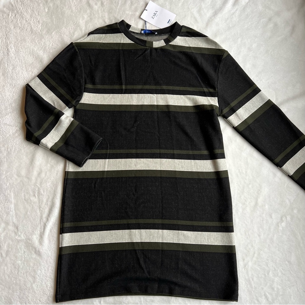 New Zara Women’s Longsleeve Stripped Dress